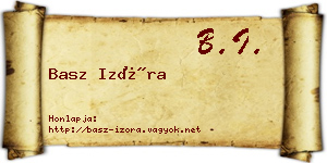 Basz Izóra névjegykártya